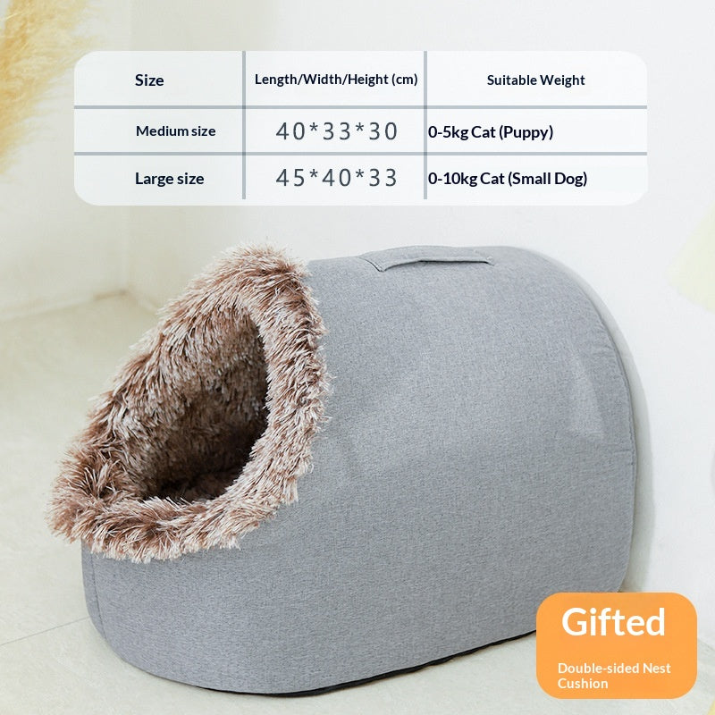 Cat Bed, Thickened And Warm For Winter