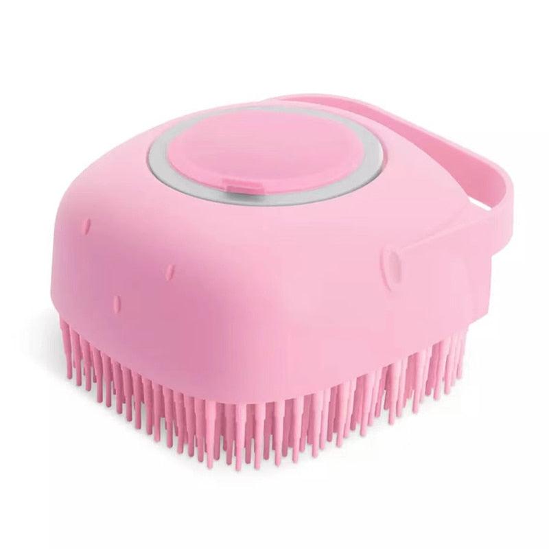 Bath Massage Brush Shampoo Dispenser for Pet
