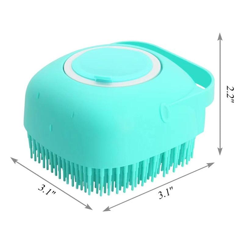 Bath Massage Brush Shampoo Dispenser for Pet